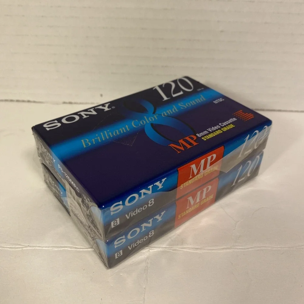 Sony Video Cassette P6-120MPC Video 8 Standard Grade MP 120 Lot Of 2 Sealed NIP